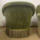 Pair of green toad armchairs