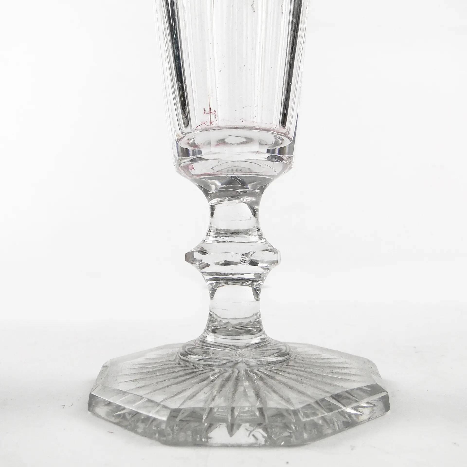 Gobelet Biedermeier, cristal transparent, République tchèque, 19e siècle