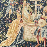 Hand-screen printed tapestry "concert of fountains"