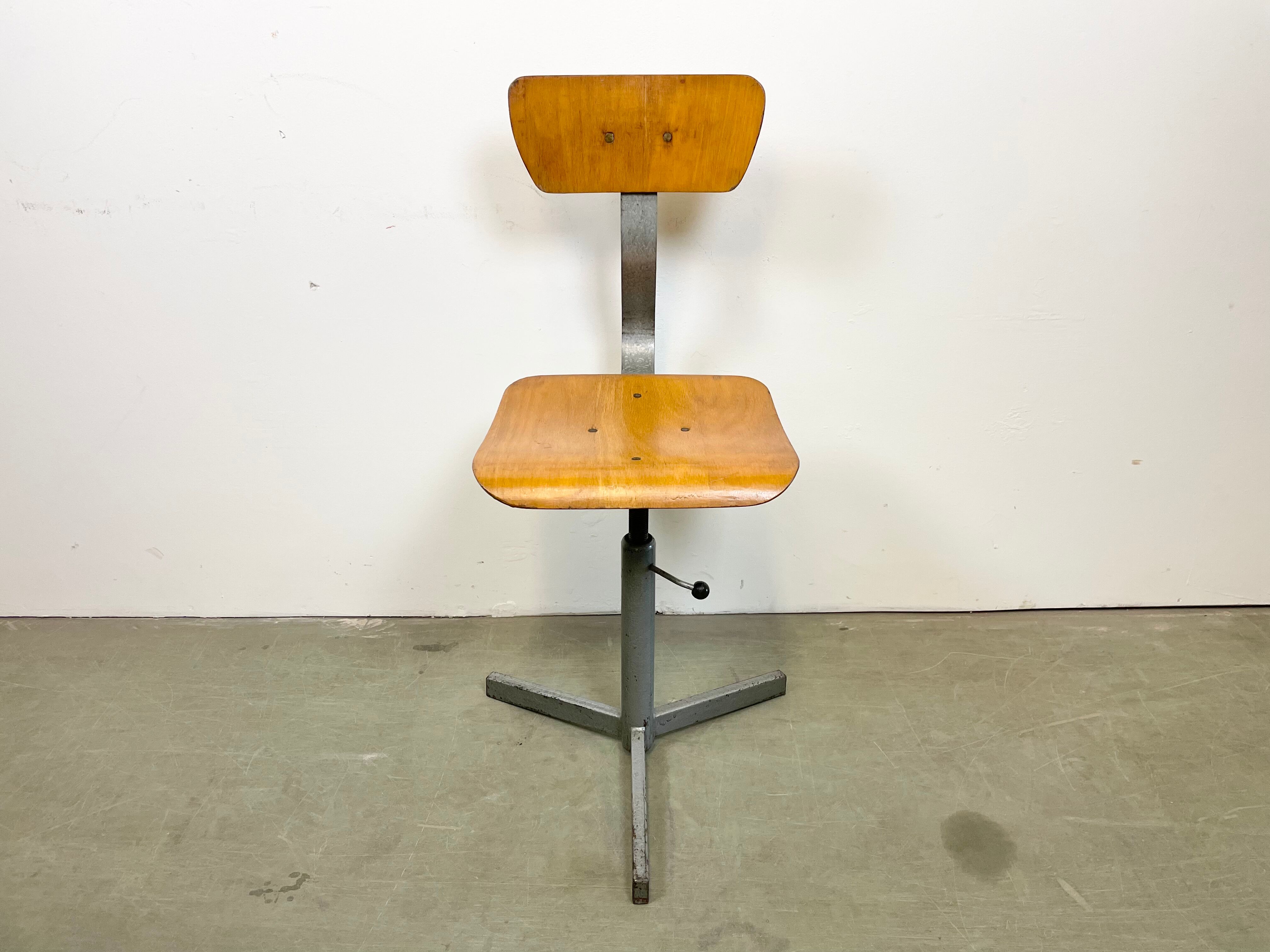 Industrial Workshop Swivel Chair, 1960s