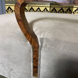 Art Deco era meridian in taupe velvet