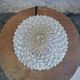 Table lamp, old vintage globe in chiseled glass