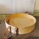 Large wood and leather tray Morocco