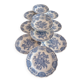 English Ridgway 'Windsor' blue & white dinner plates