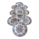 Assiettes plates anglaises Ridgway 'Windsor' bleu & blanc