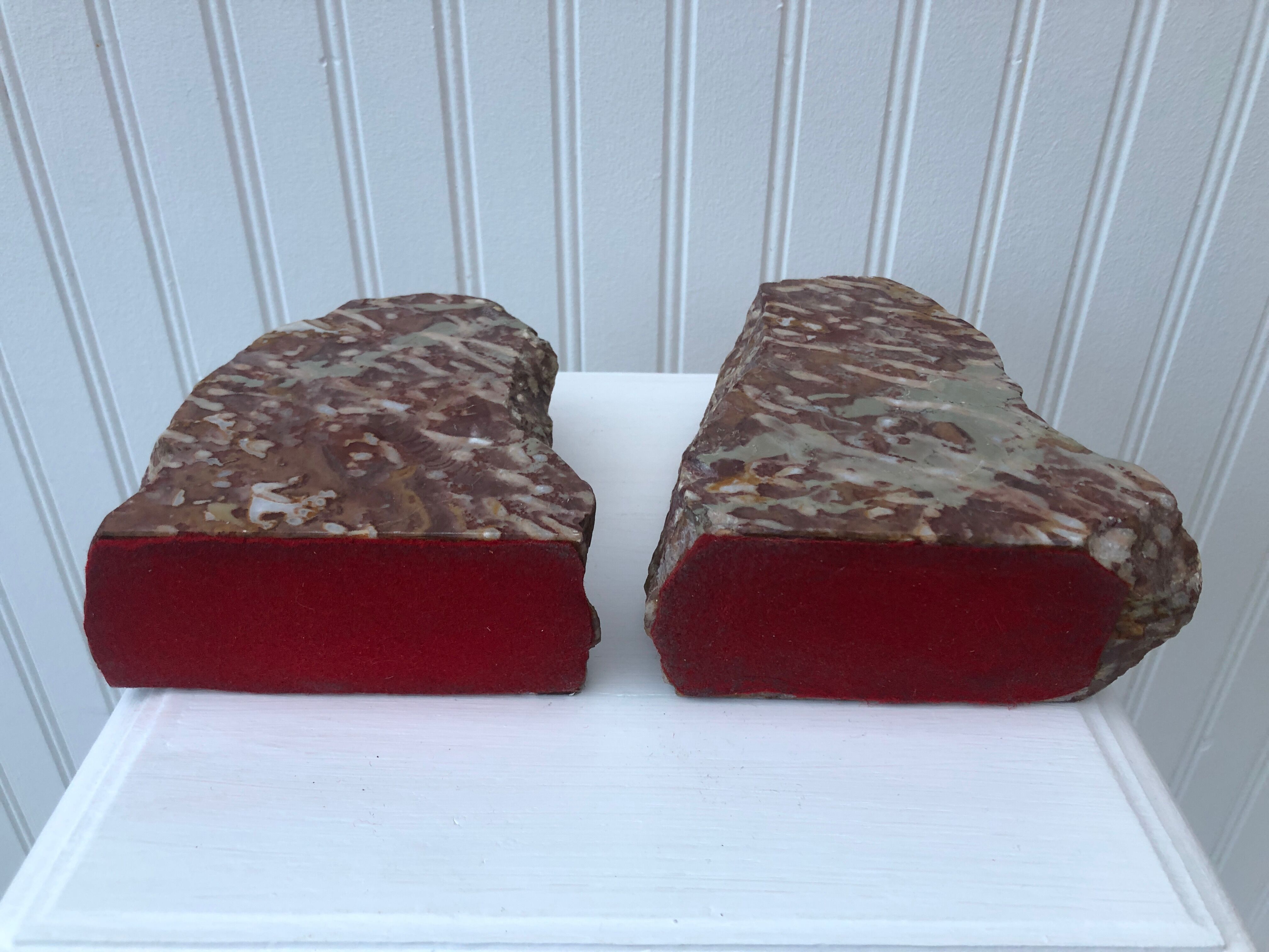 Pair of marble bookends