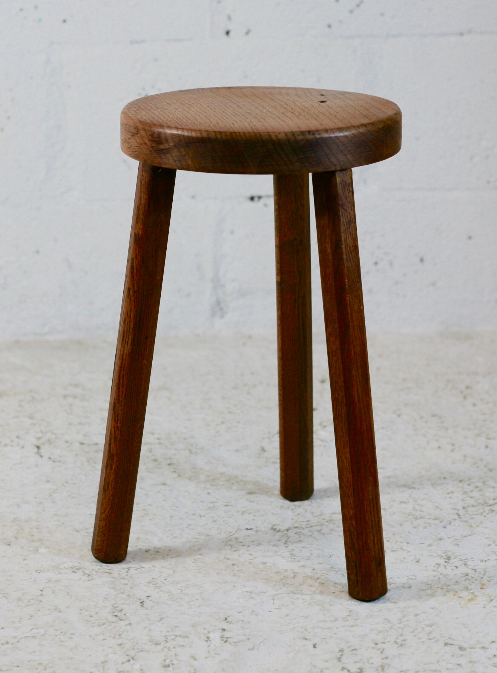 Tripod stool. Wood. France, circa 1950