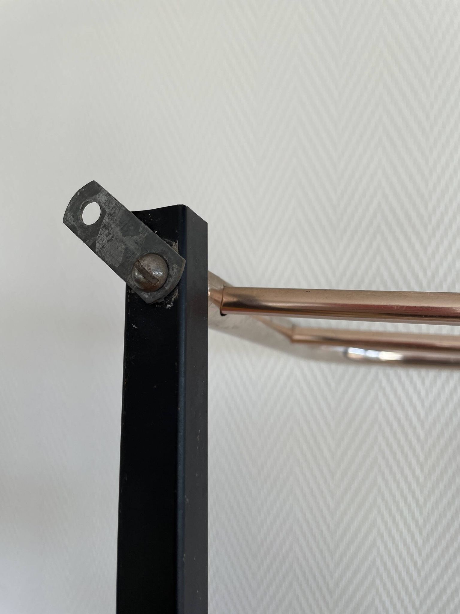 Wall-mounted coat rack with 8 hooks, vintage 50/60