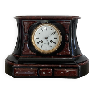 Clock of notary Napoleon III in marble nineteenth century