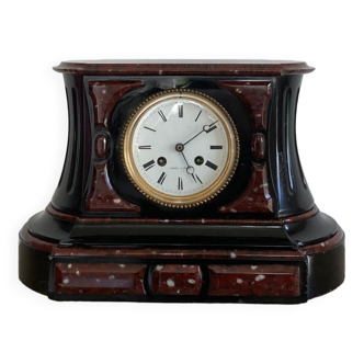 Pendule de notaire Napoléon III en marbre XIXème