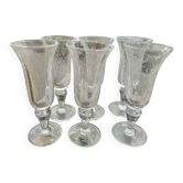 Set of 6 signed Biot glasses