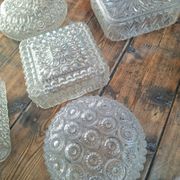 Set of 8 vintage ceiling lights, antique light fixtures, wall lights