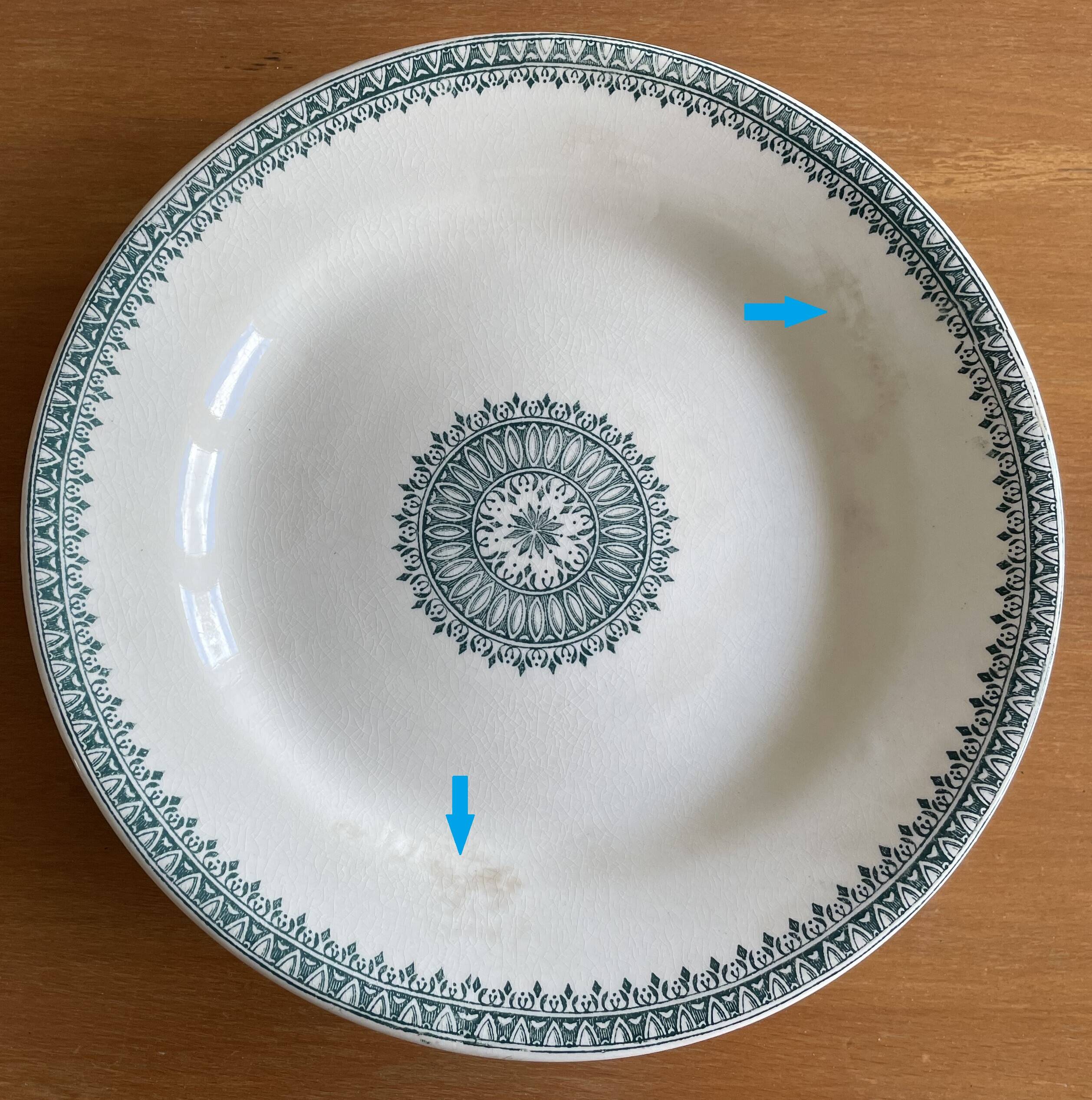 Antique earthenware mignardise dish from Creil & Montereau