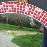 Vintage ceramic mirror from the 1960s.