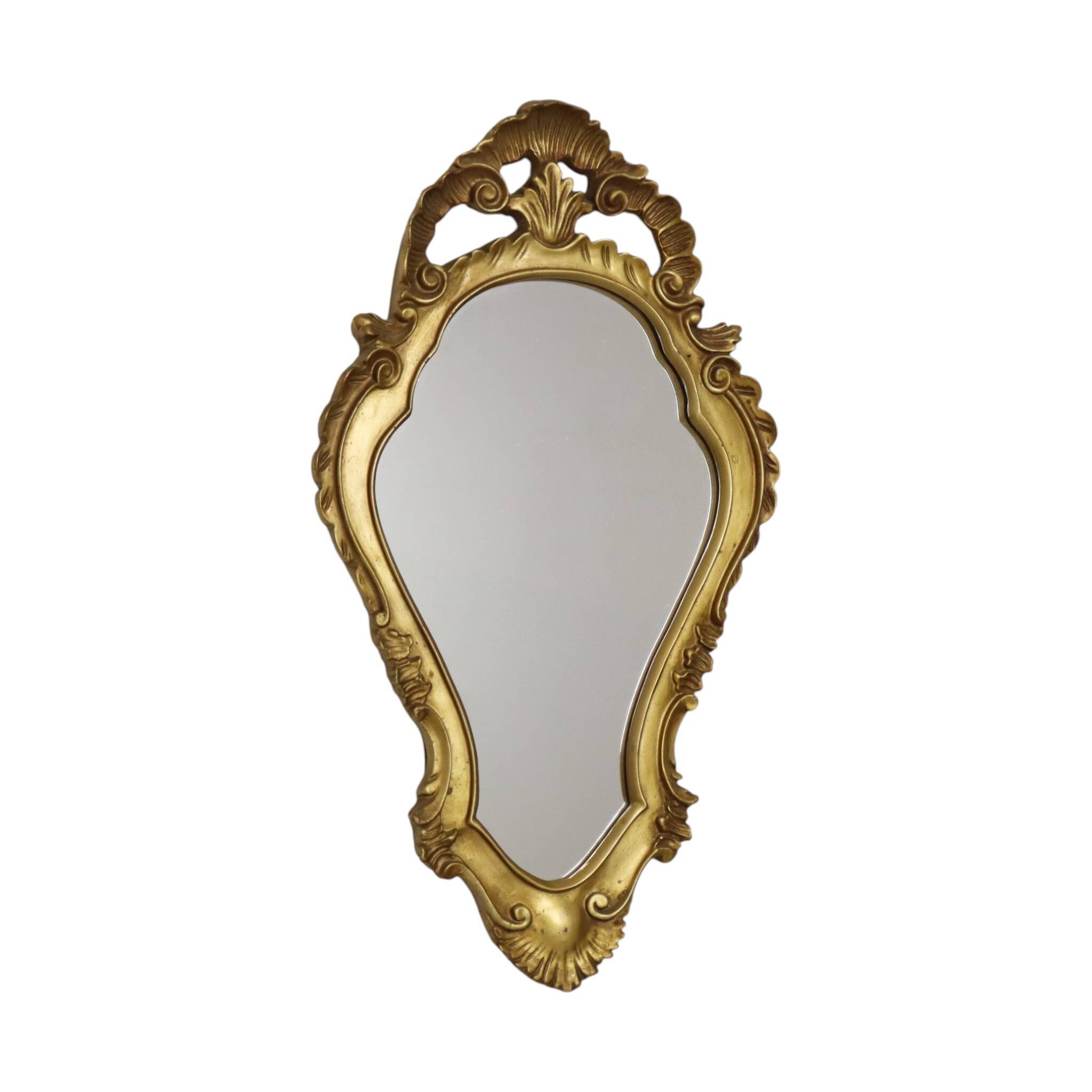 Mid-Century Crested Mirror – Classic Gold French Mirror 63 cm