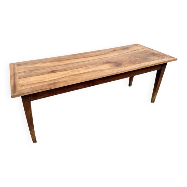 Table de ferme en noyer massif, années 50