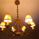 6-light bronze chandelier