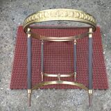 Vintage brass coffee table and oval alabaster top.