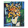 Modern bouquet and stained glass, knife oil signed