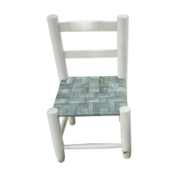 Wooden children's chair and seating in recycled air chamber