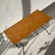 Mid-century metal and wood coffee table with magazine rack, Italy