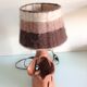 Ceramic lamp terracotta and lampshade wool 50/60