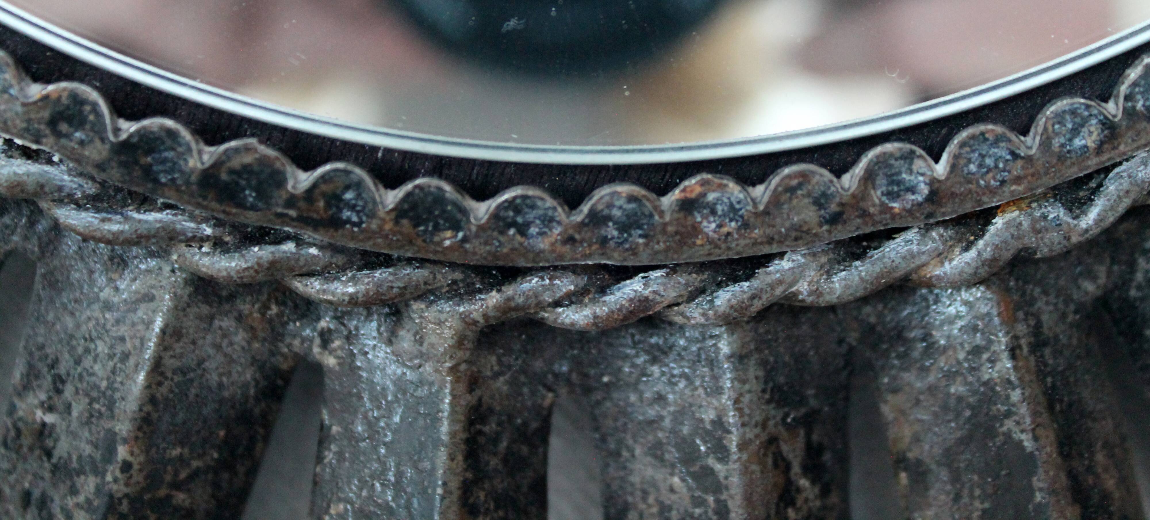 Mirror Sun 51x51cm black metal