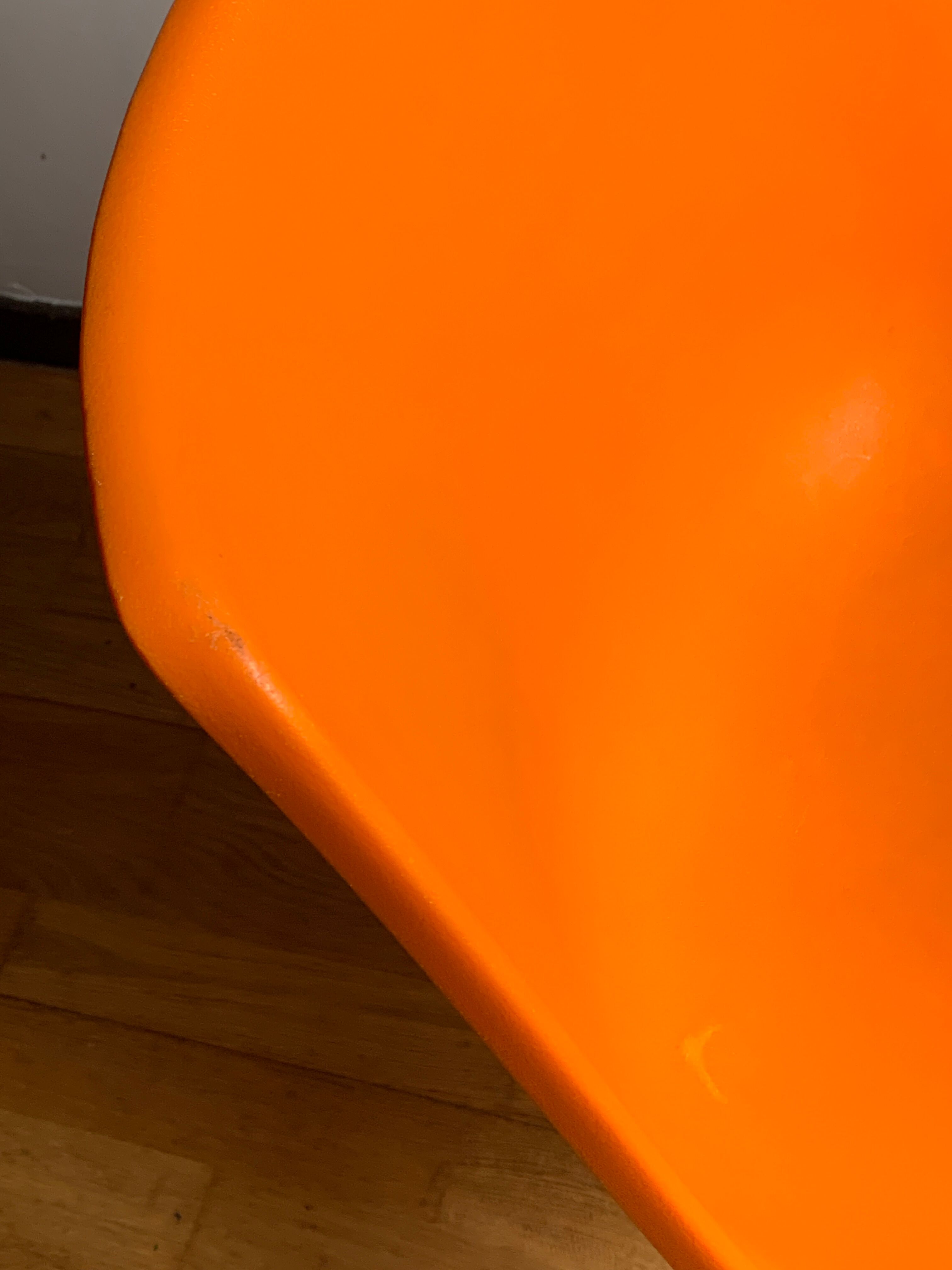 Vintage orange shell chair