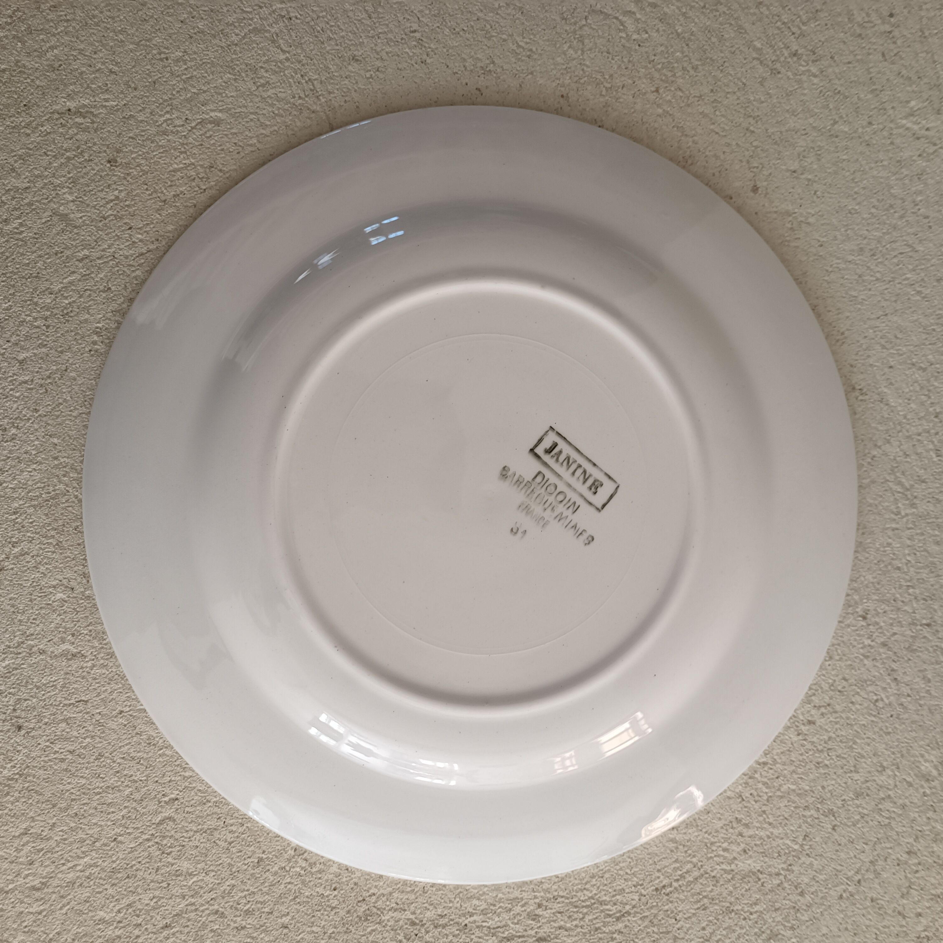 9 plates earth of iron Digoin Sarreguemines