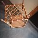 Vintage rattan wicker bedside table 1960 1970