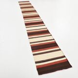 2x15 Rare Size Kilim Runner Rug, Turkish Kilim Runner, 64x457Cm