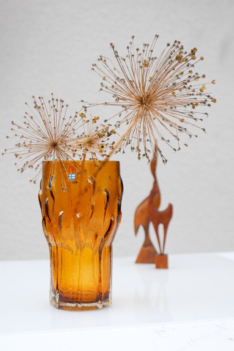 Finnish art glass vase by Kaj Blomqvist for Humppila