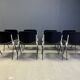 Vintage Italian stackable dining chairs in the style of Castelli, set of 8.
