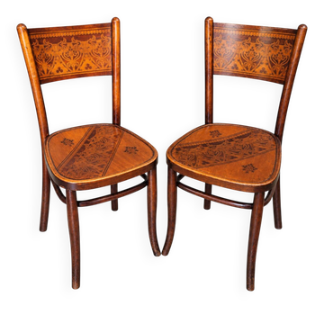 Pair of chairs Jacob & Josef Kohn Vienna 1900/1910 Art Nouveau