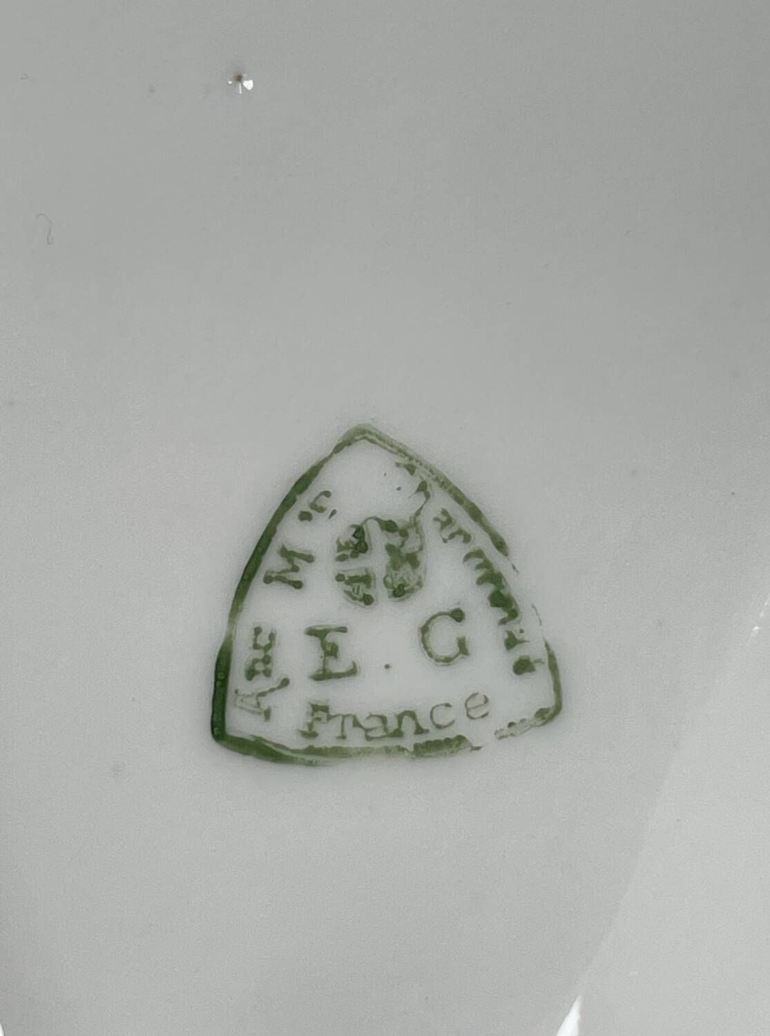 Art Deco porcelain dish eg France old house Charronat