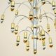 Post-modernist 24-light chandelier in chrome and gold metal, Germany 1970s