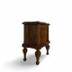 art deco walnut serpentine nightstands, 1920s