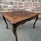 Rocaille louis xv style desk table in walnut provence 1920s