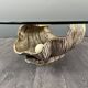 Shell-shaped coffee table in carved wood, 20th century