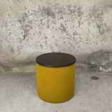 Vintage fabric and teak side table.