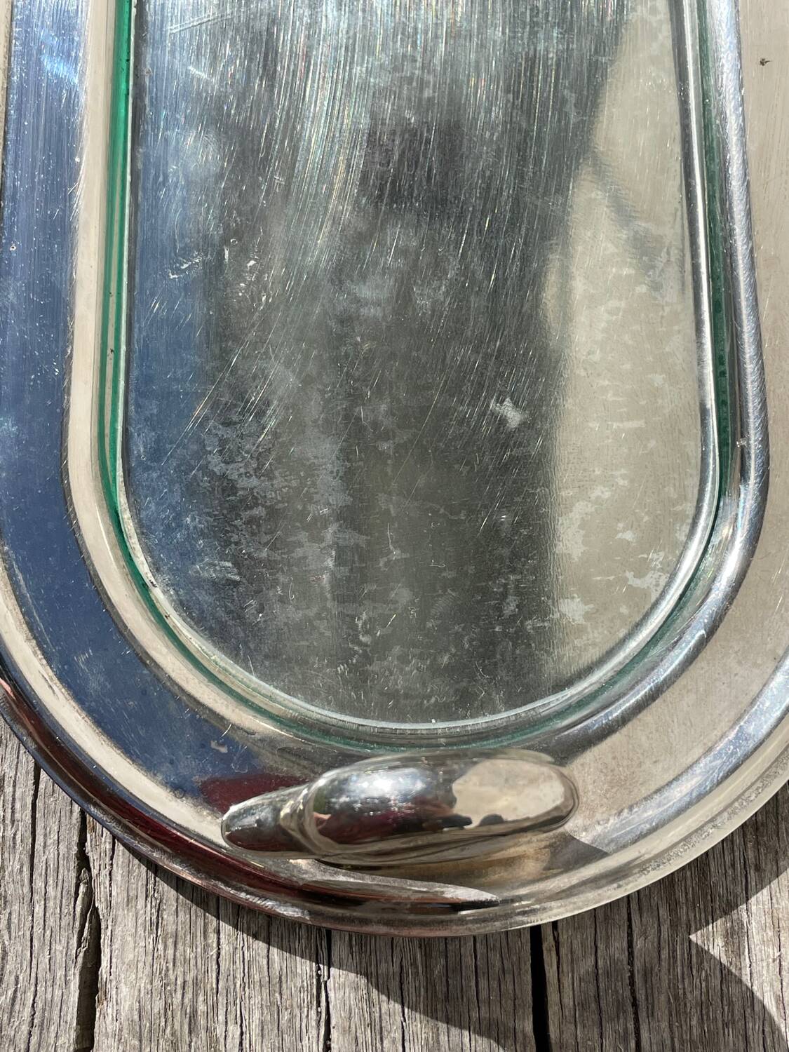 Silver-plated duck dish