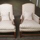 Pair of seventies shepherd armchairs