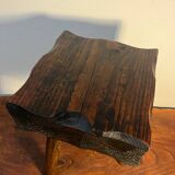 Tabouret bois Brutaliste tripode