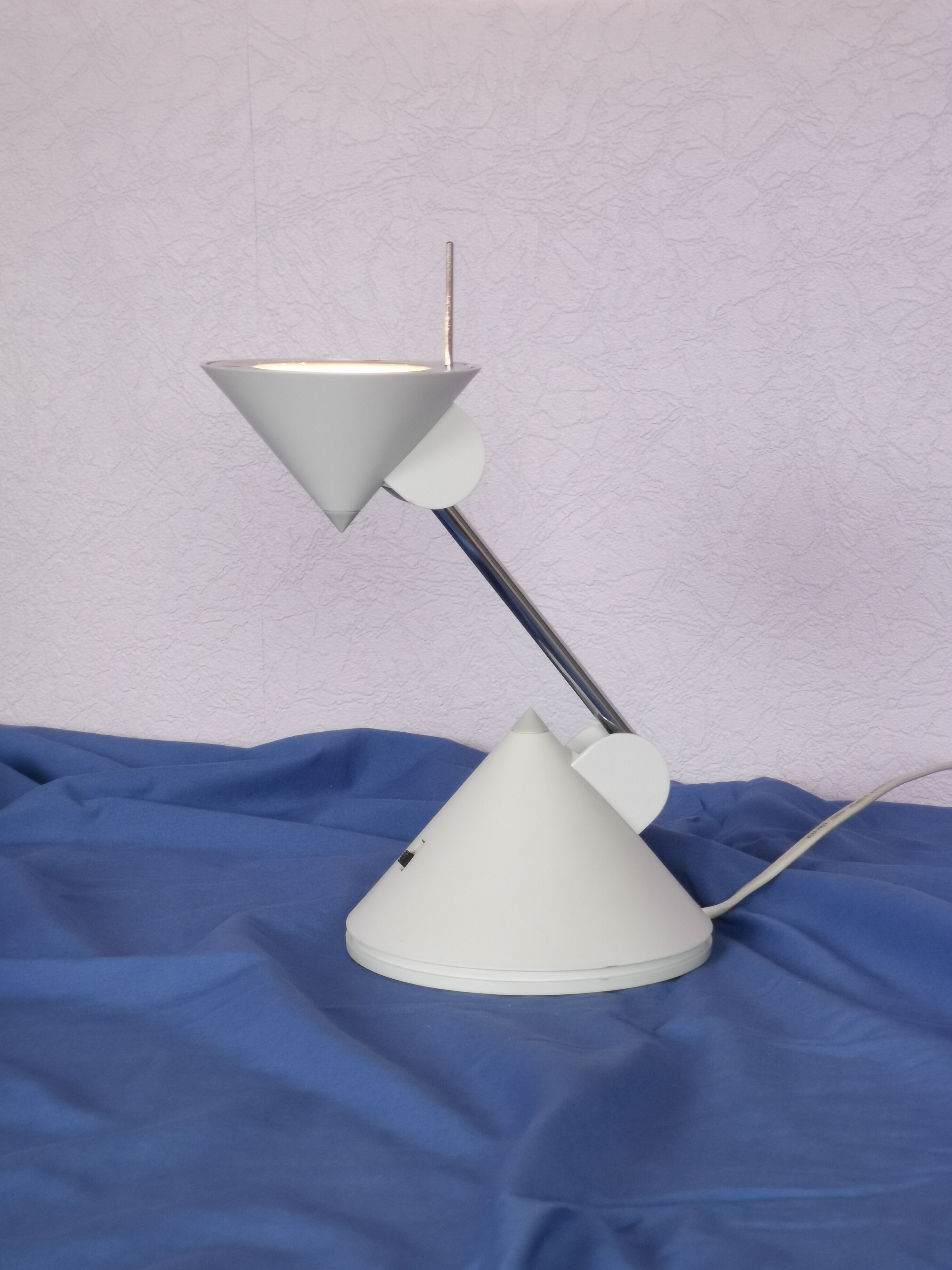 Halogen telescopic desk lamp, postmodern, 1980