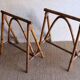 Pair of vintage rattan trestles