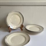 Platinum-rimmed dessert plates