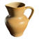 Grande carafe boule en grès orange H20