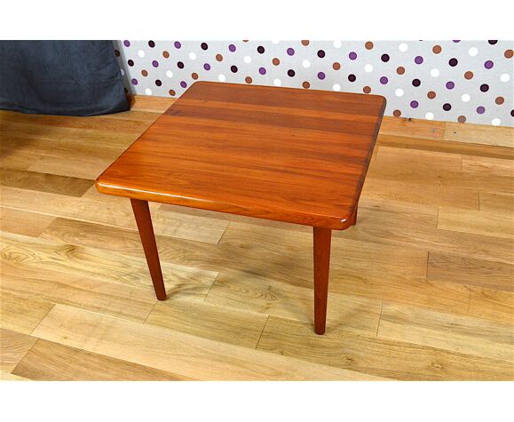 Coffee table square design Scandinavian teak vintage 1965 | Selency