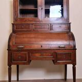 Louis XVI period cylinder desk in solid Cuban mahogany circa 1760