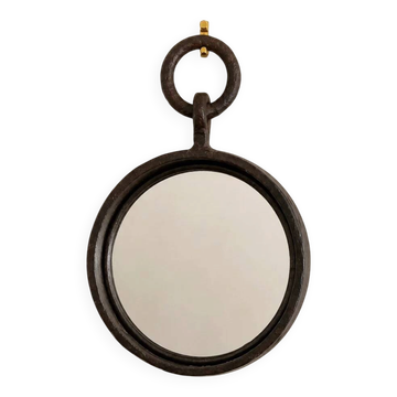 Miroir industriel en fer forgé